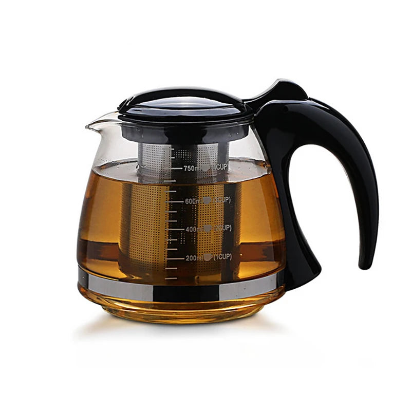 Théière en Verre Créative 750ml avec Infuseur Amovible
