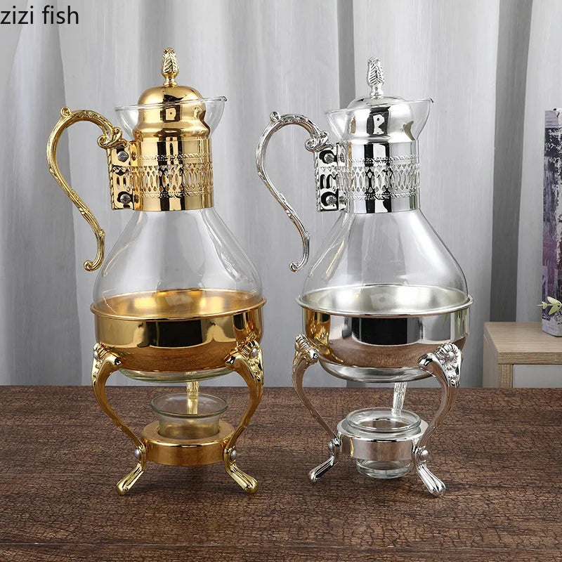 Théière en Verre Élégante avec Chauffage - Idéale pour Thé, Tisanes et Infusions