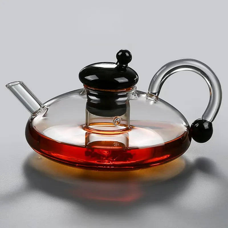 Théière créative en verre 700ml avec filtre - Résistante à la chaleur