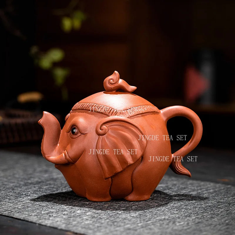 Théière Éléphant Porte-Bonheur 180ml - Service à Thé Kung Fu Créatif