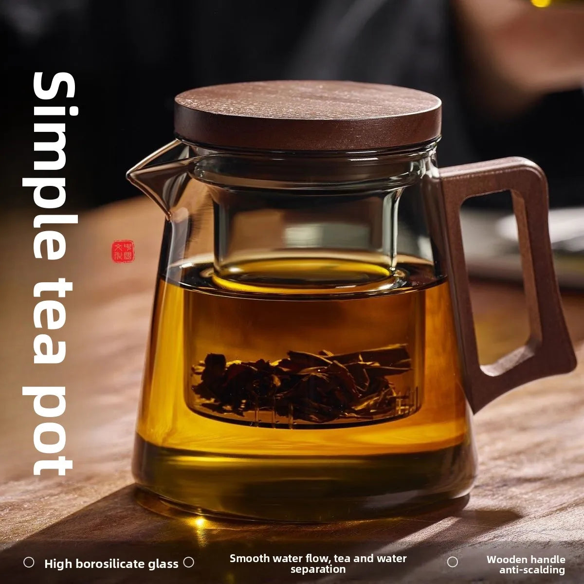 Théière en Verre Épaissi Résistante aux Hautes Températures - Idéale pour une Tasse