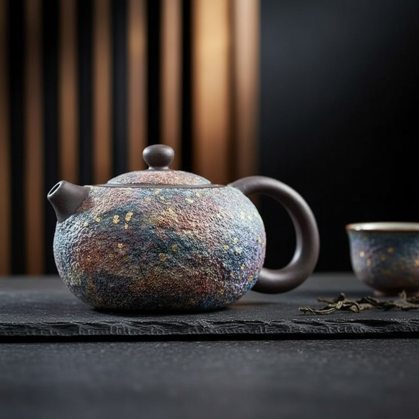Théière Chinoise Jianzhan Faite Main - Design Rétro Xishi en Céramique Colorée
