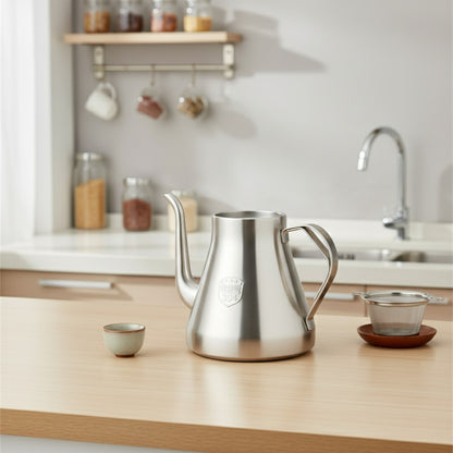 Bouilloire à Thé 1.5L Inox 304 avec Infuseur - Compatible Vitrocéramique & Gaz