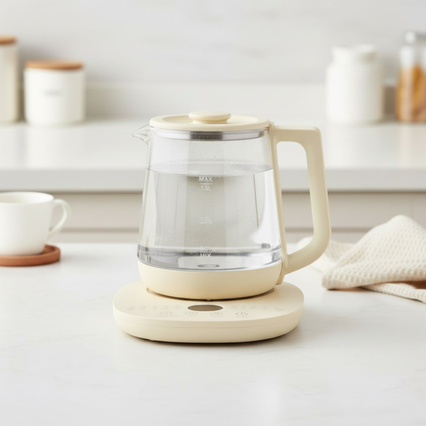 Bouilloire Électrique Verre 1.5L Intelligente - Multifonction Thé & Café