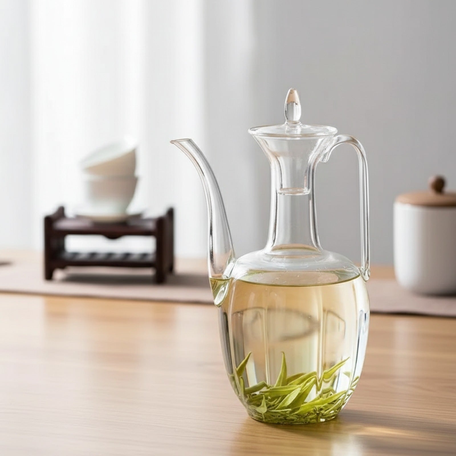 Théière en Verre Borosilicate 1000ml avec Filtre - Résistante à la Chaleur