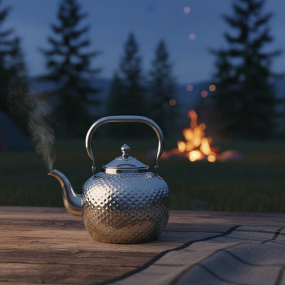 Théière Sphérique Inox 2L avec Filtre - Idéale Maison & Camping