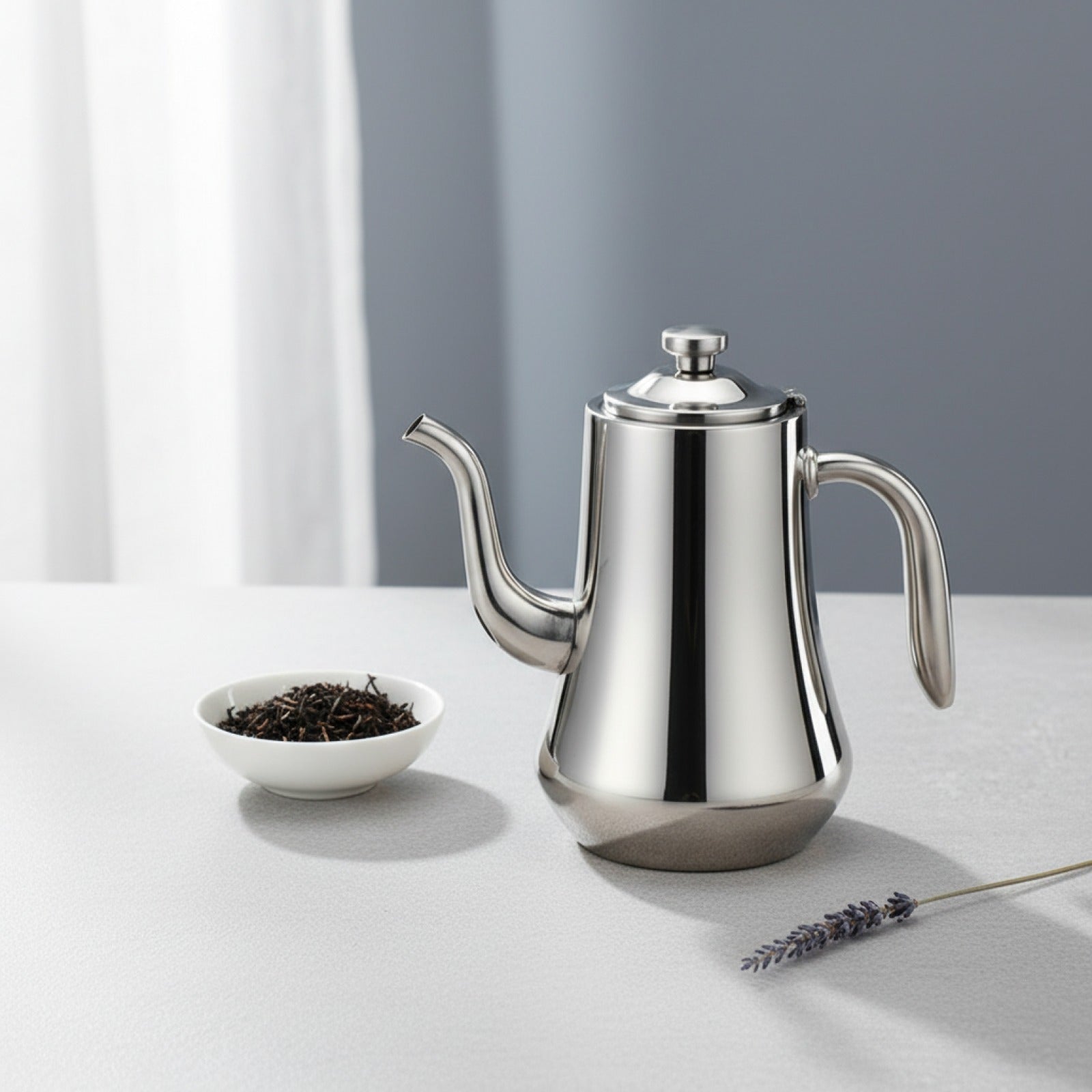 Théière Nordique Inox 1L-2.5L avec Filtre - Service à Thé Élégant