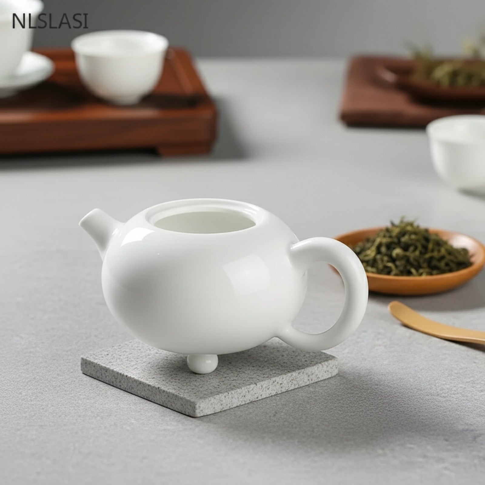 Théière Xishi en céramique Dehua 210ml - Service à thé portable fait main