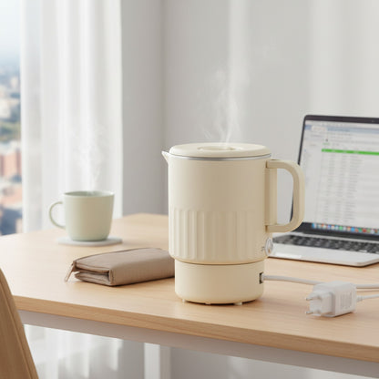 Bouilloire Électrique Portable 1000ml en Acier Inoxydable - Idéale Maison, Bureau, Voyage