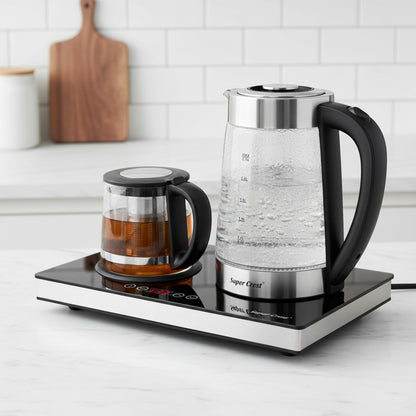 Bouilloire Électrique en Verre 2,5L avec Écran LCD - Design Chic pour la Cuisine