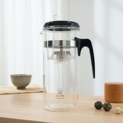 Théière KAMJOVE en Verre Résistant à la Chaleur avec Infuseur à Une Touche