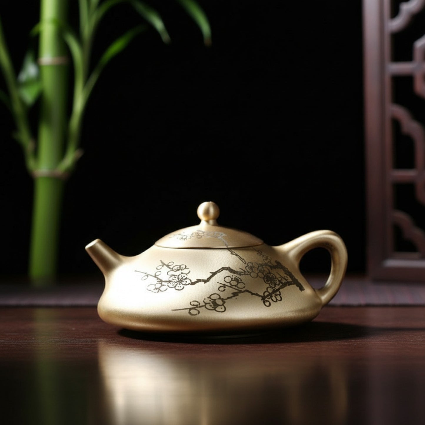 Théière Chinoise Artisanale en Fonte et Cuivre - Style Traditionnel