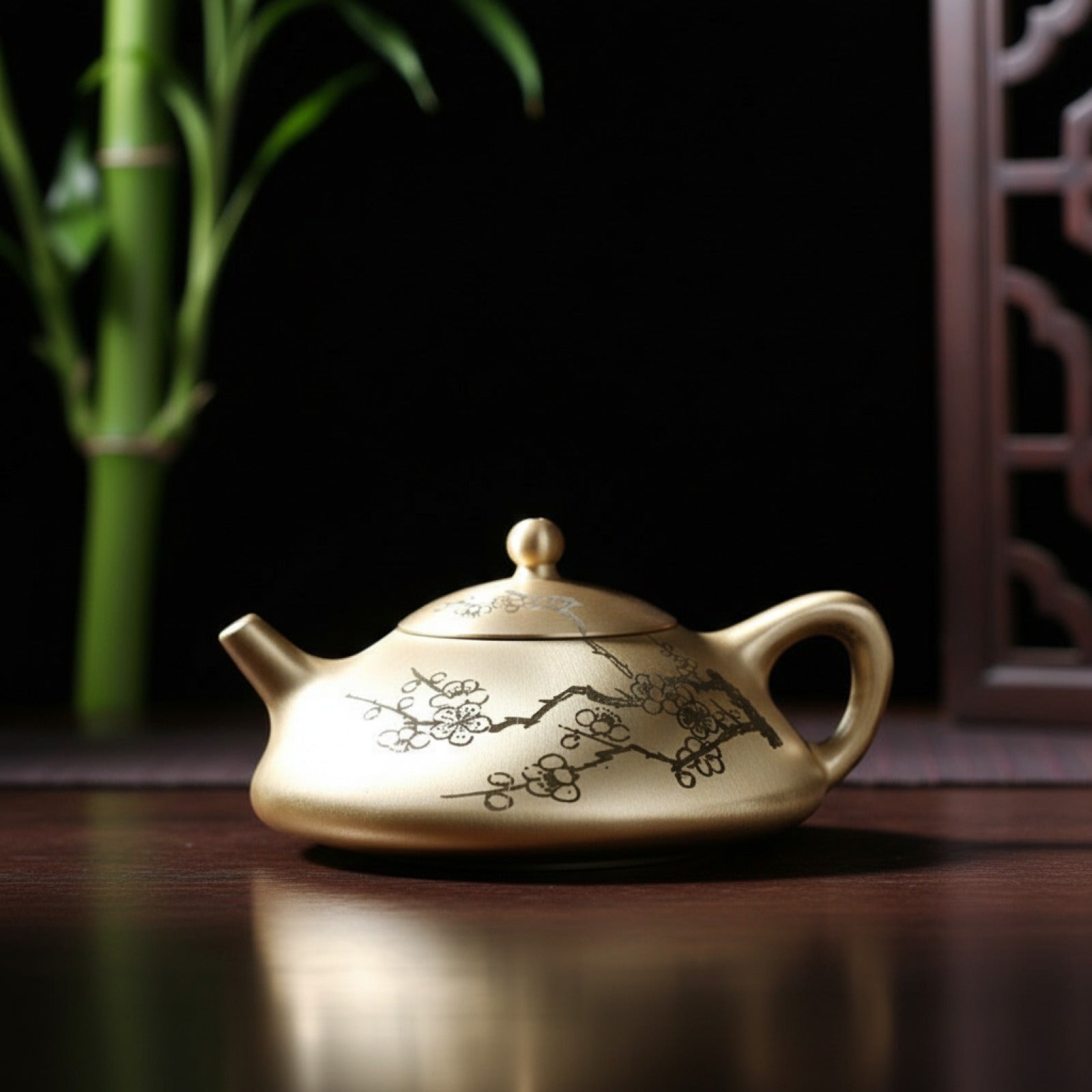 Théière Chinoise Artisanale en Fonte et Cuivre - Style Traditionnel