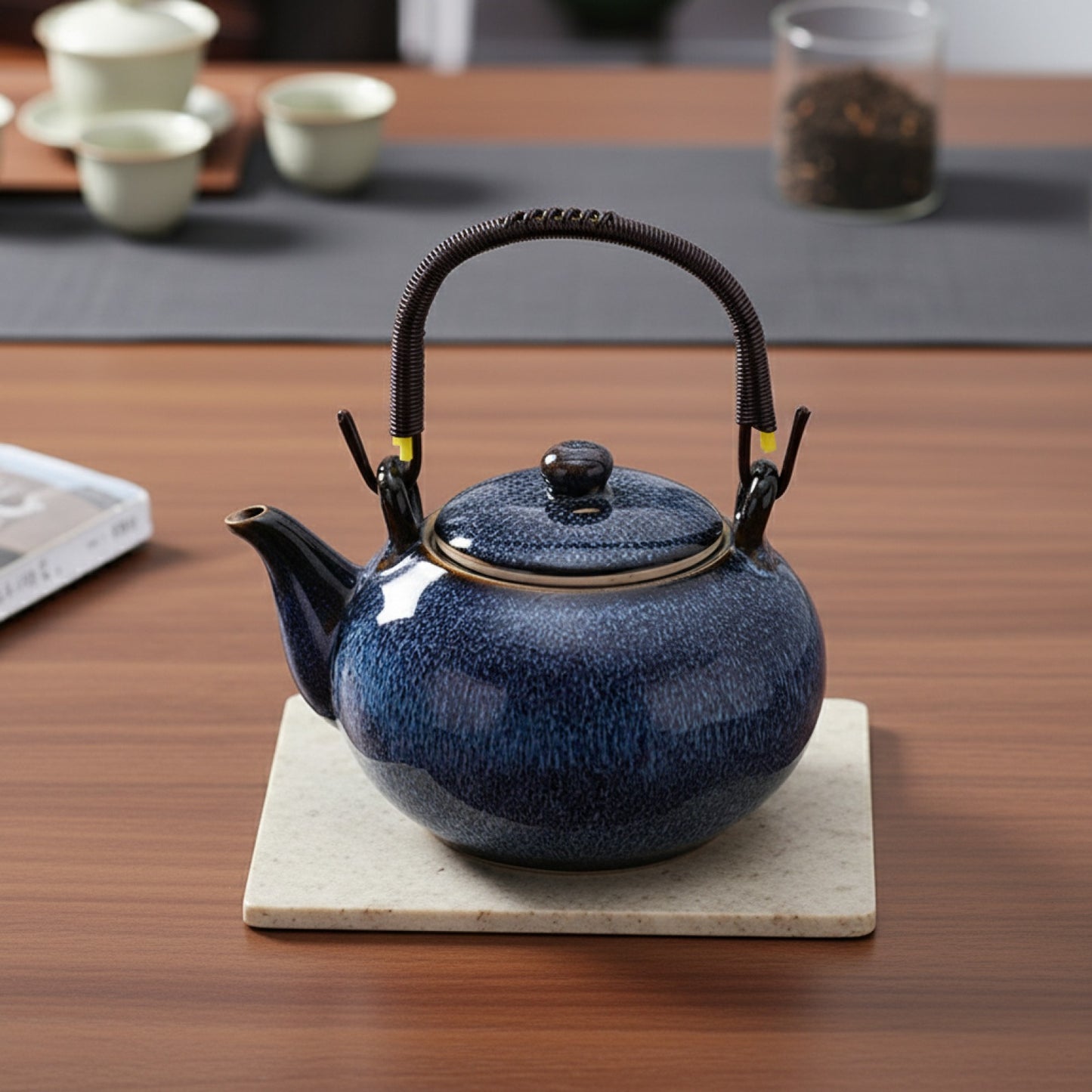 Théière Kung Fu Japonaise en Céramique Simple avec Filtre
