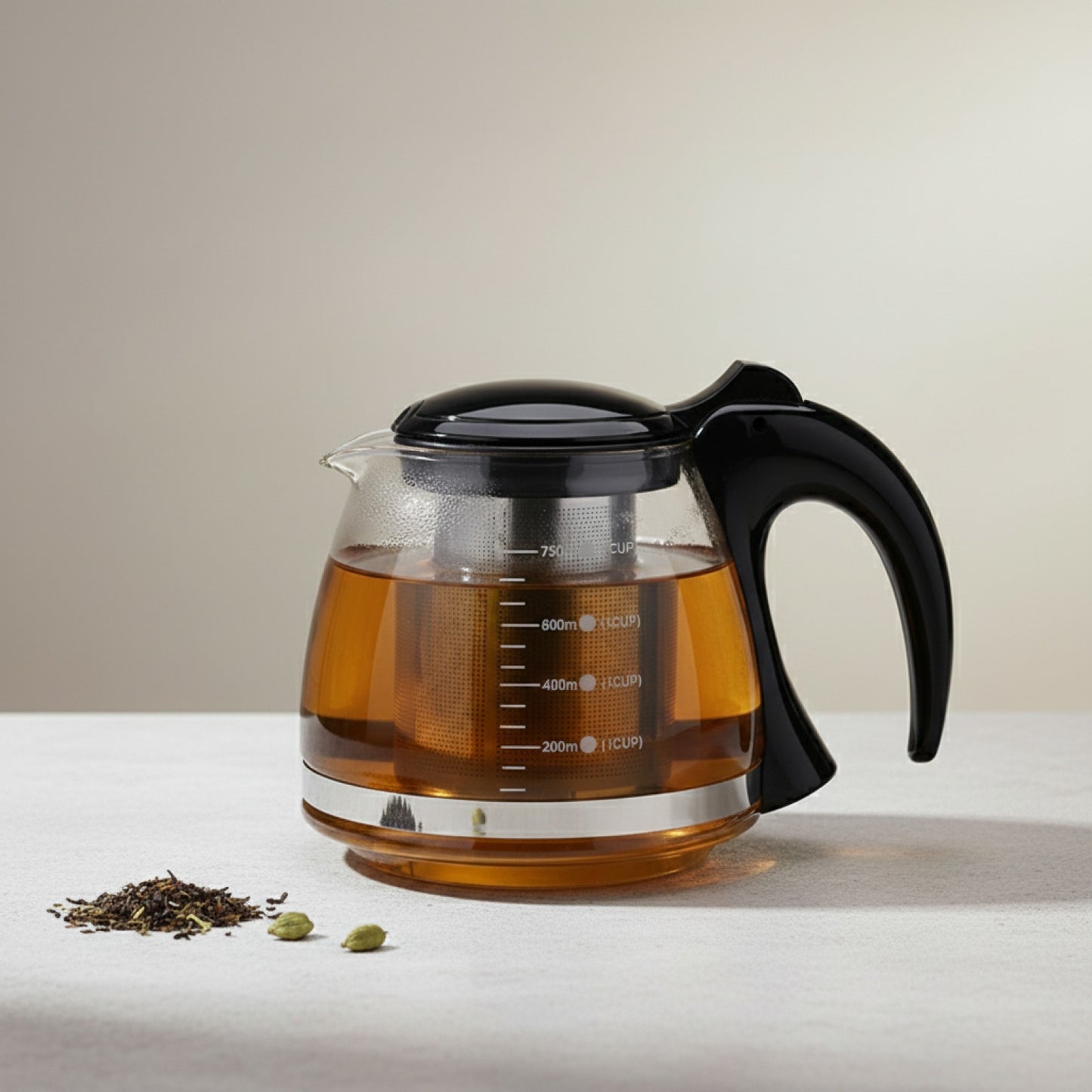 Théière en Verre Créative 750ml avec Infuseur Amovible