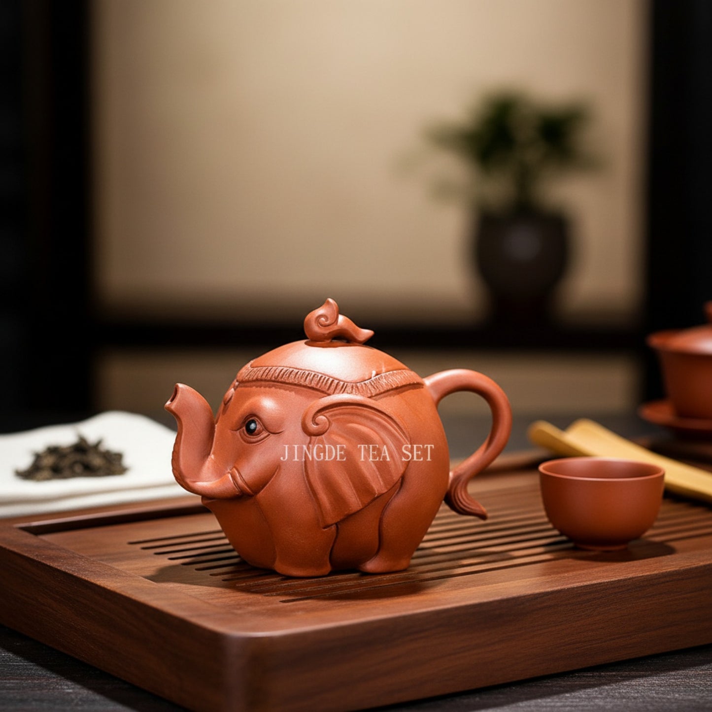 Théière Éléphant Porte-Bonheur 180ml - Service à Thé Kung Fu Créatif
