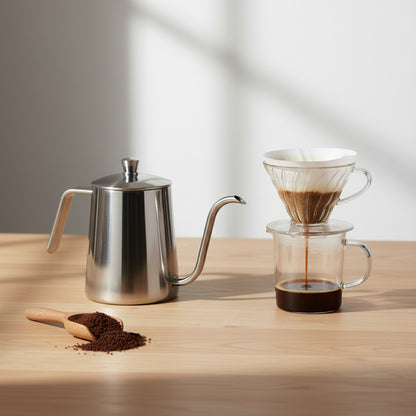 Bouilloire Col de Cygne 350ml Inox - Idéale pour Barista Maison & Café Goutte à Goutte