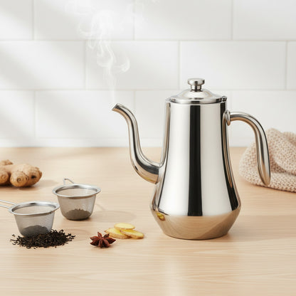 Théière Nordique Inox 1L-2.5L avec Filtre - Service à Thé Élégant