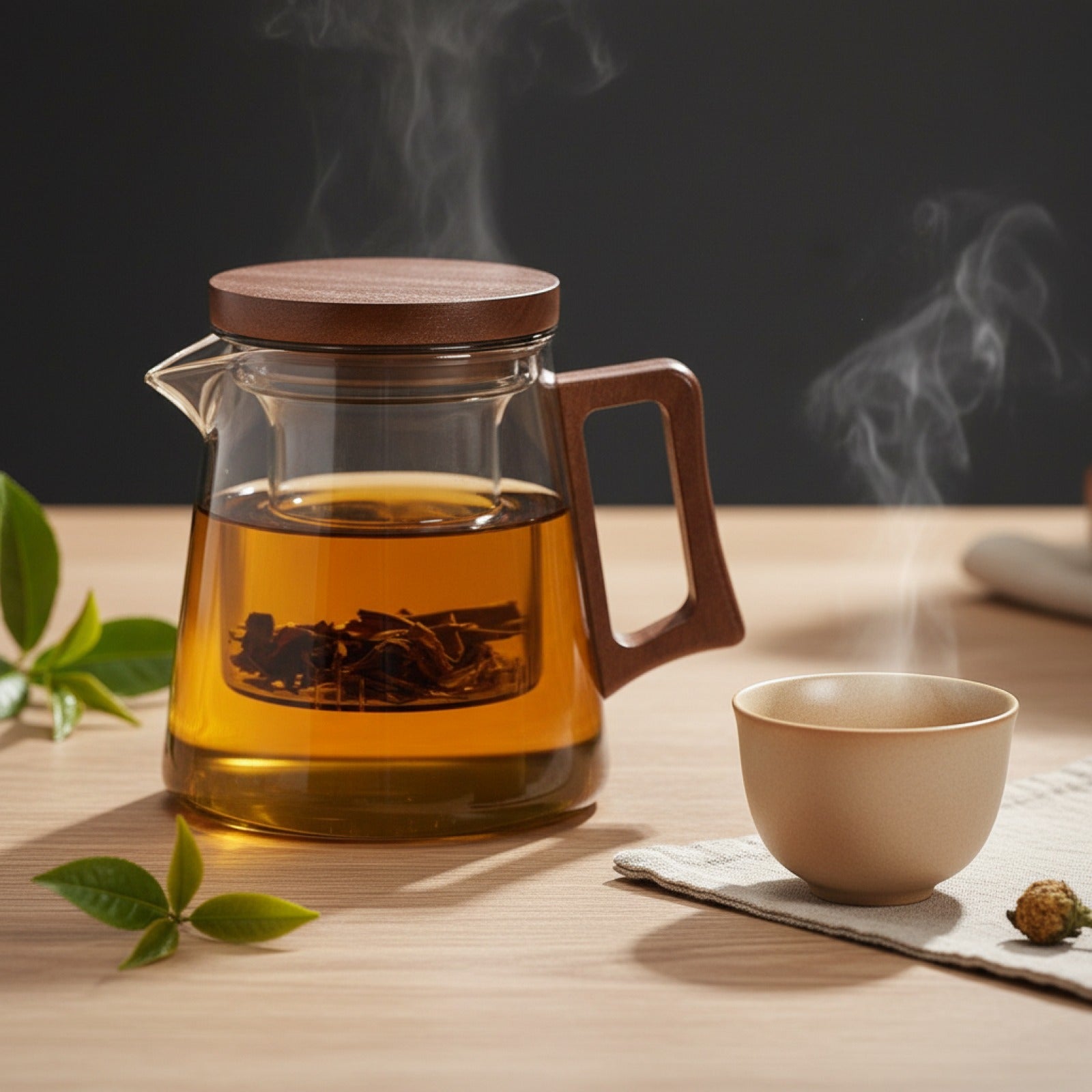 Théière en Verre Épaissi Résistante aux Hautes Températures - Idéale pour une Tasse