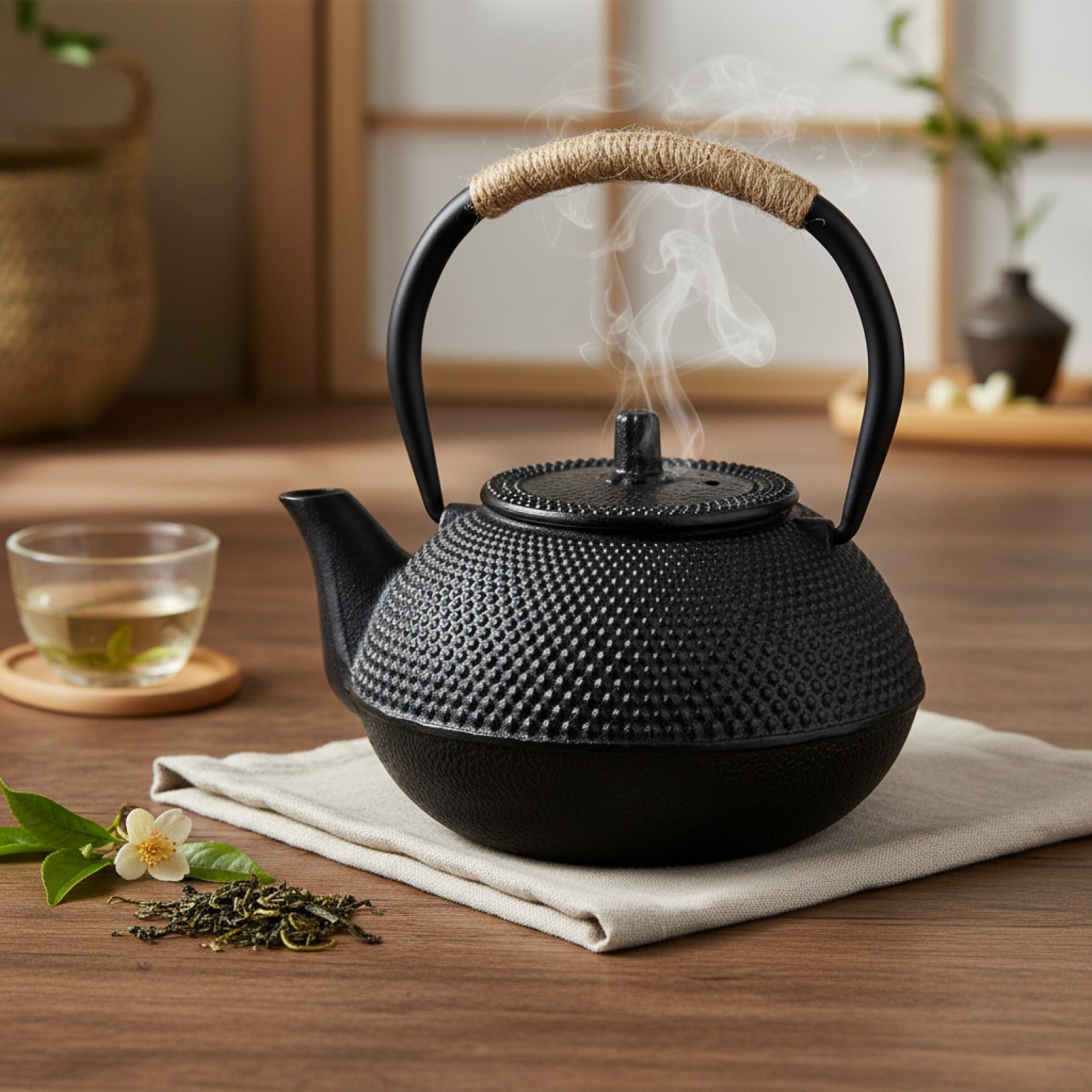 Théière Antique en Fonte Japonaise - 300ML, Faite Main