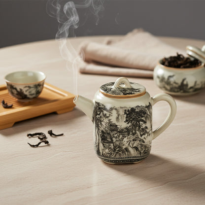 Théière Vintage Ru Kiln 180ml - Design Paysage & Bouilloire à Thé