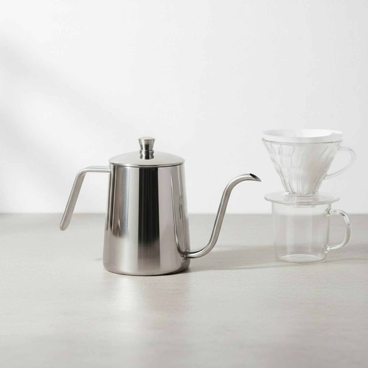 Bouilloire Col de Cygne 350ml Inox - Idéale pour Barista Maison & Café Goutte à Goutte