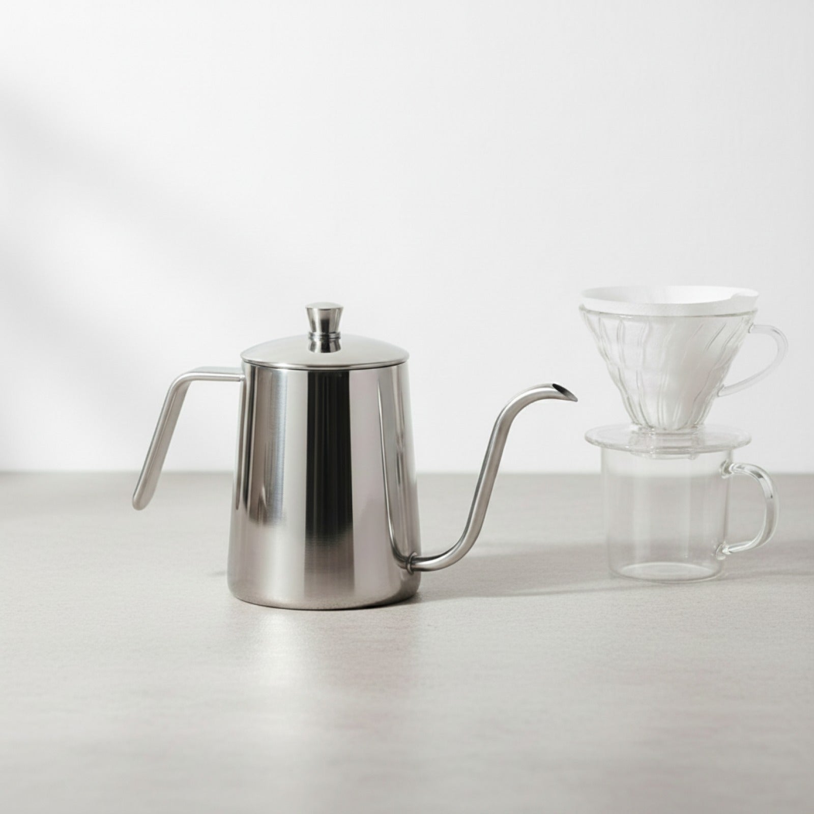 Bouilloire Col de Cygne 350ml Inox - Idéale pour Barista Maison & Café Goutte à Goutte