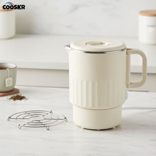 Bouilloire Électrique Portable 1000ml en Acier Inoxydable - Idéale Maison, Bureau, Voyage