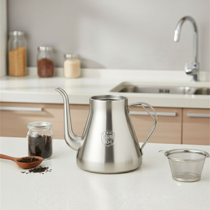 Bouilloire à Thé 1.5L Inox 304 avec Infuseur - Compatible Vitrocéramique & Gaz