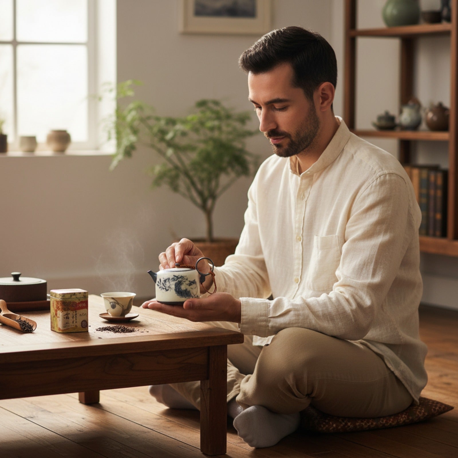 Théière en forme de chat peinte à la main de 102ml, infuseur à thé ancien, bouilloire à thé domestique avec filtre, fournitures artisanales pour boissons Dahongpao