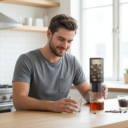 Cafetière à Froid "Cold Brew" en Verre - Préparation Artisanale et Rafraîchissante