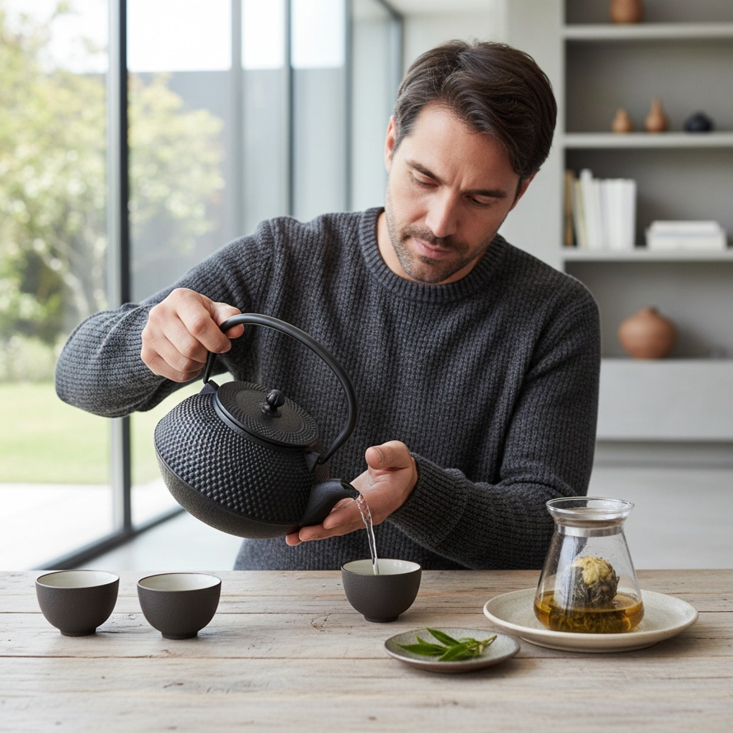 Théière Japonaise en Fonte Émaillée - 600ML - Bouilloire Élégante pour l'Eau Chaude