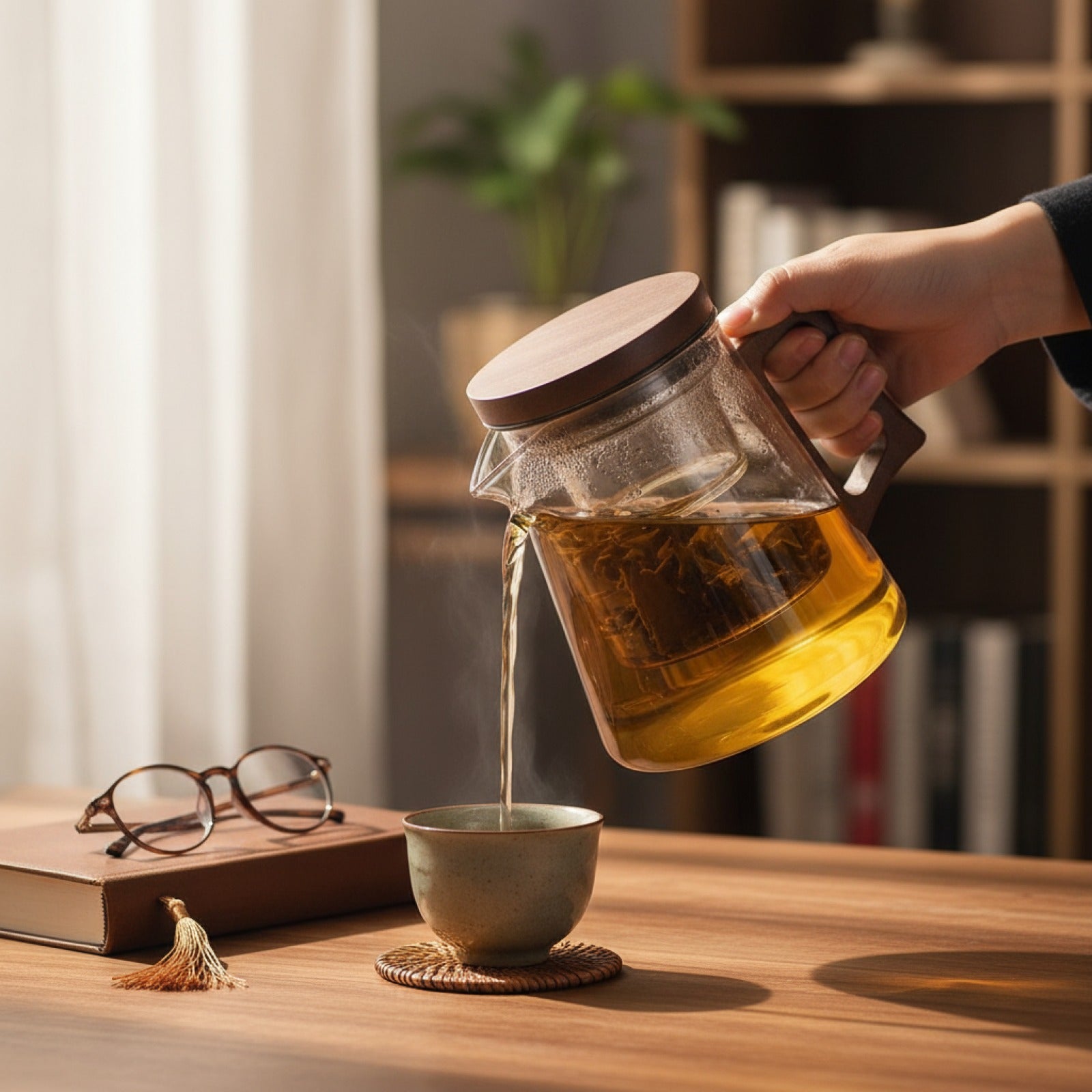 Théière en Verre Épaissi Résistante aux Hautes Températures - Idéale pour une Tasse