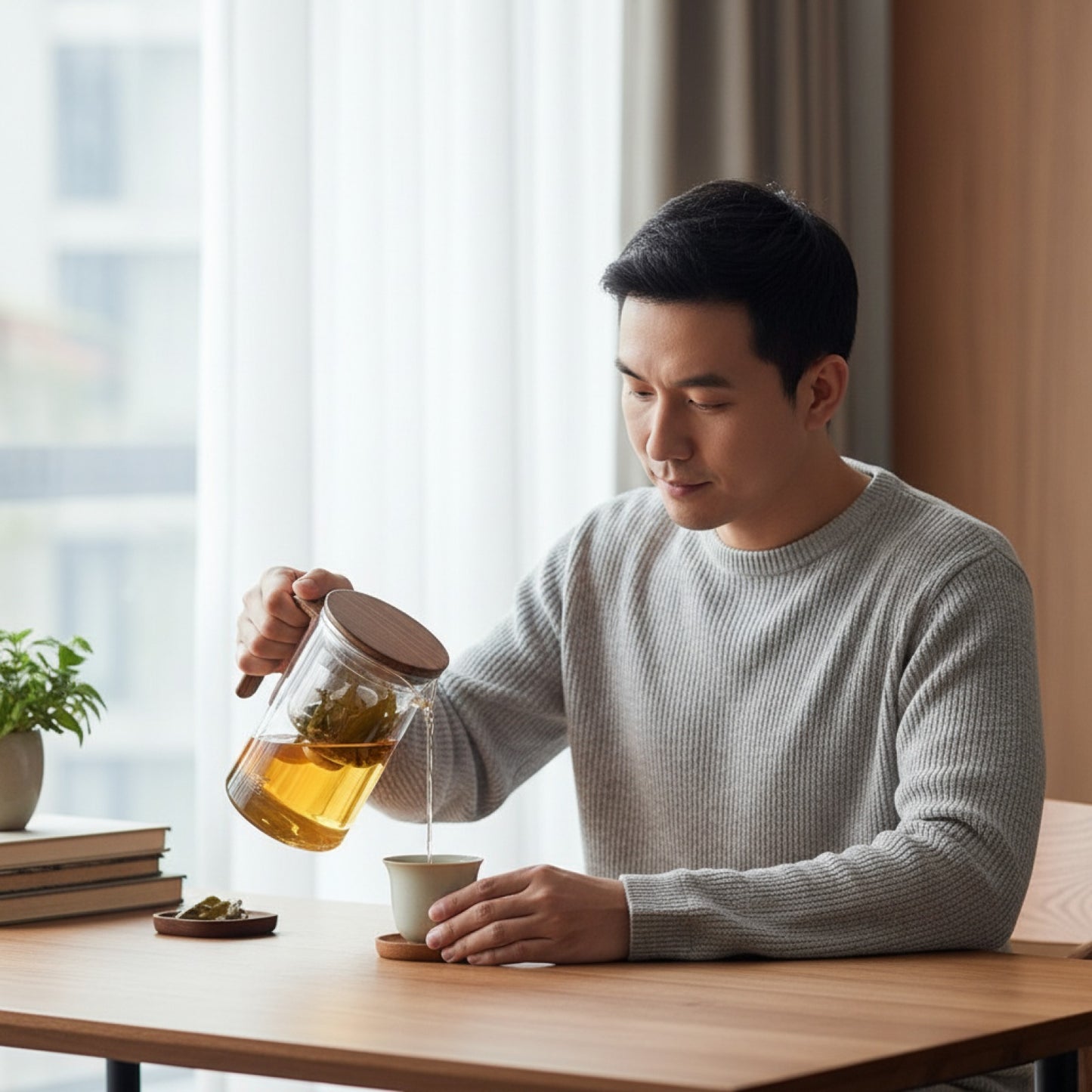 Bouilloire à Thé en Verre Magnétique avec Infuseur - 520ml