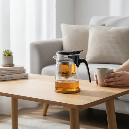 Théière en Verre SAMADOYO Résistante à la Chaleur avec Filtre Intégré