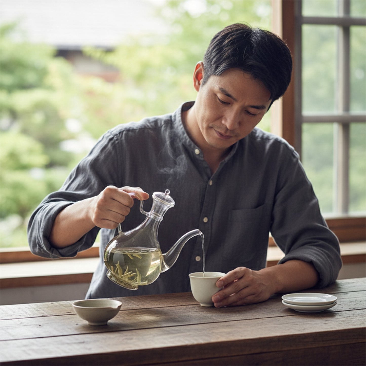 Théière en Verre 500ml - Résistante à la Chaleur pour Infusion de Thé Vert et Oolong