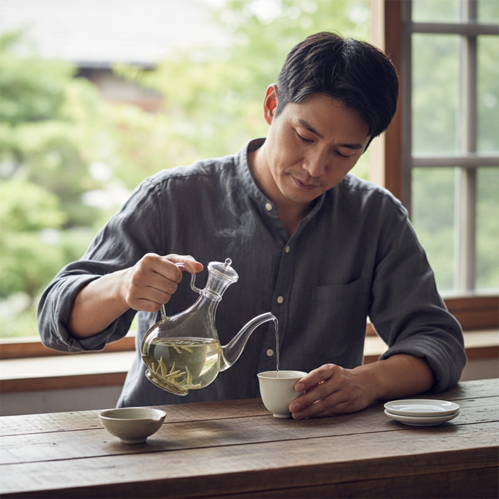 Théière en Verre 500ml - Résistante à la Chaleur pour Infusion de Thé Vert et Oolong