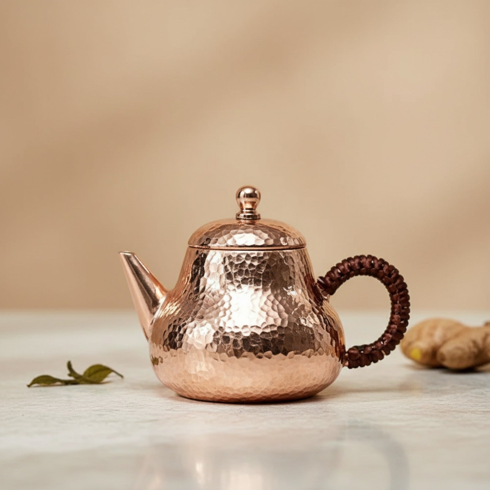 Mini Théière Cuivre Pur 200ML - Artisanale & Rétro