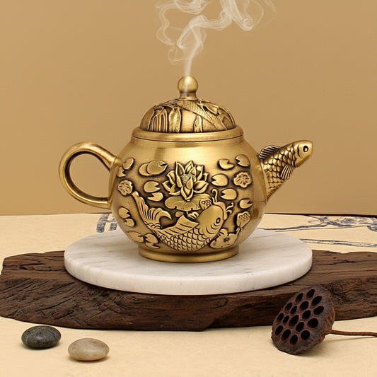 Théière Kung Fu Chinoise Vintage Brossée - Décoration Artisanale Maison & Bureau
