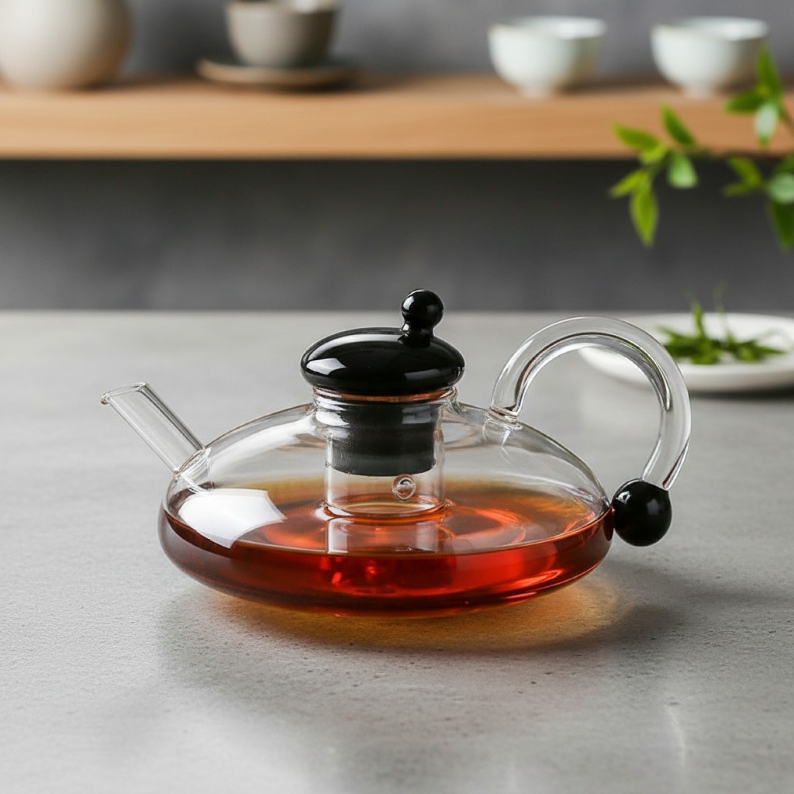 Théière créative en verre 700ml avec filtre - Résistante à la chaleur