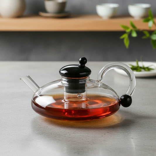 Théière créative en verre 700ml avec filtre - Résistante à la chaleur