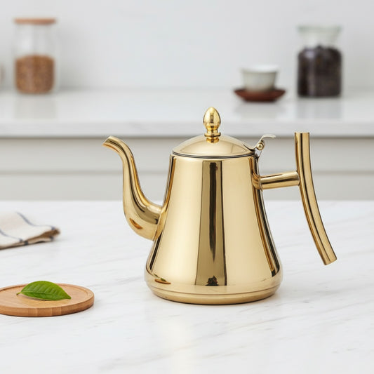Théière Inox Épaisse avec Infuseur - Bouilloire Design pour Induction