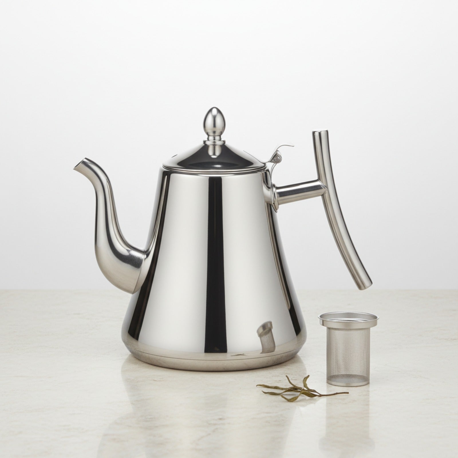 Théière Inox 2L avec Passoire Amovible - Idéale pour Thé Kung Fu, Puer & Oolong
