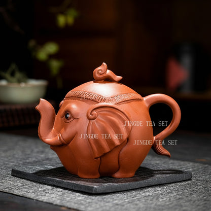 Théière Éléphant Porte-Bonheur 180ml - Service à Thé Kung Fu Créatif