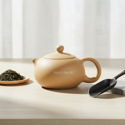Théière artisanale en céramique noire - Design créatif, infuseur inclus