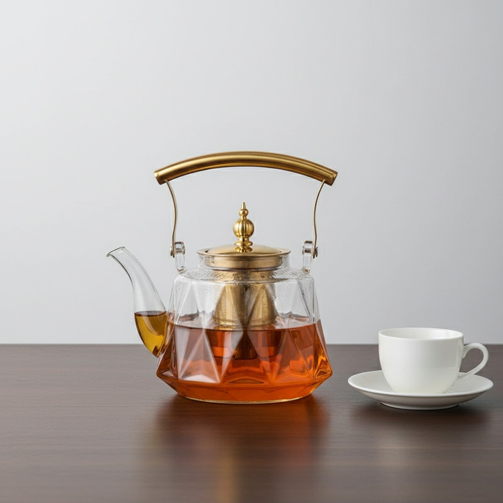 Théière en Verre Résistante à la Chaleur avec Infuseur - Idéale pour le Thé et le Gaiwan