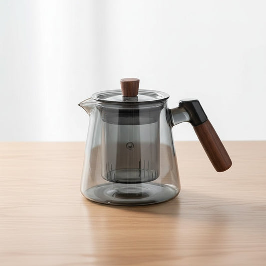 Théière en Verre avec Poignée Latérale et Filtre - Service à Thé Kung Fu
