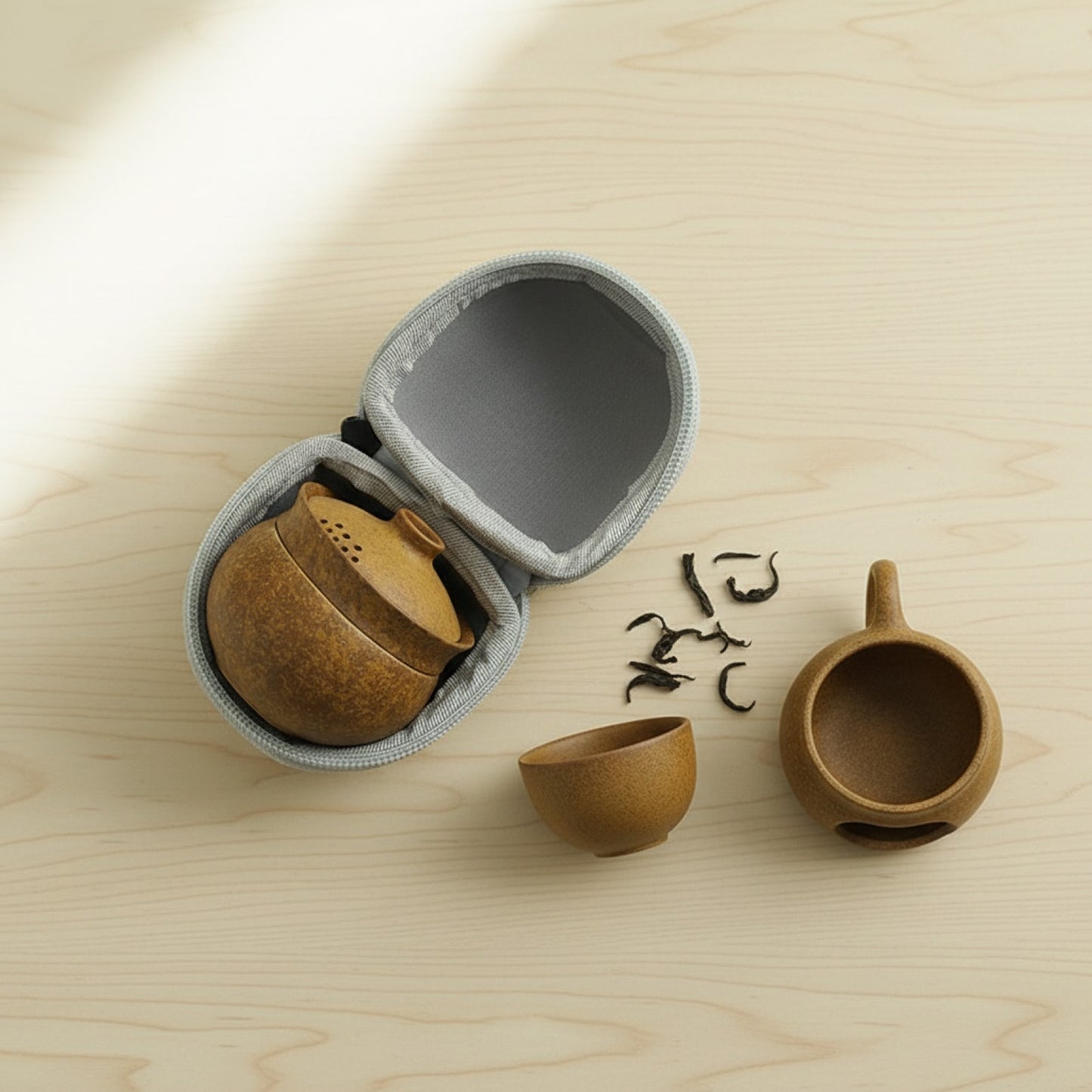 Service à Thé de Voyage Portable : Théière, Marmite et Tasse pour Camping & Outdoor