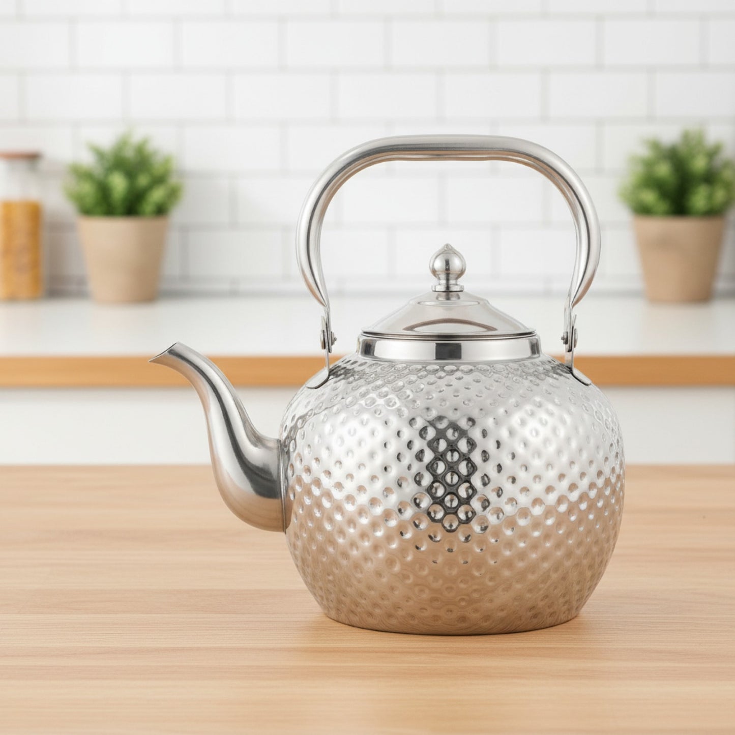 Théière Sphérique Inox 2L avec Filtre - Idéale Maison & Camping